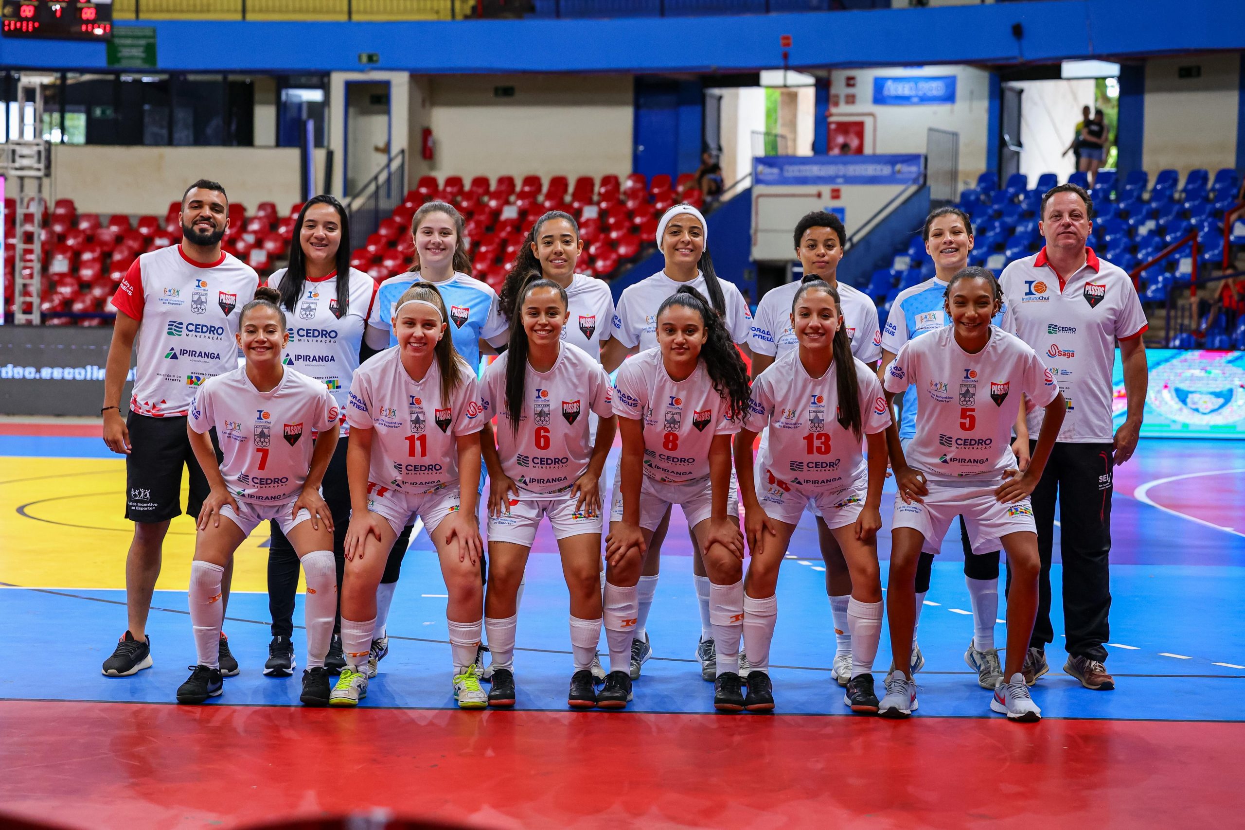 Em 2024, o time de futsal feminino de Passos Sub-20 foi campeão do Joju e conquistou o 7º lugar na Taça Brasil / Foto: Divulgação