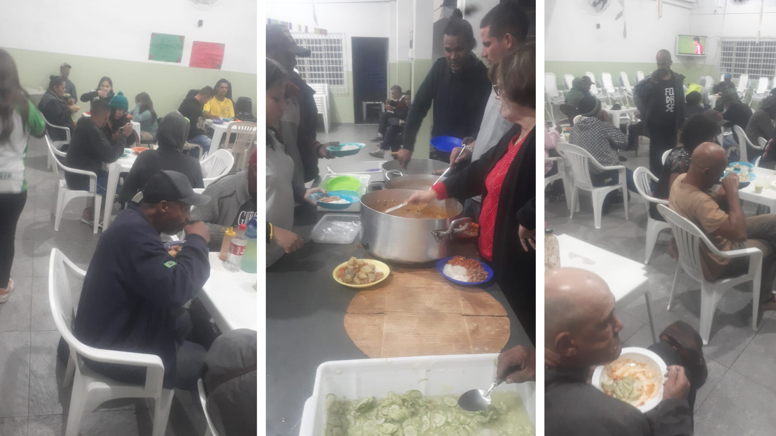 Entre 130 e 150 refeições são servidas diariamente pela Associação Santo Agostinho no programa Pão Nosso, que oferece alimentos a pessoas em situação de rua / Foto: Albergue/Divulgação
