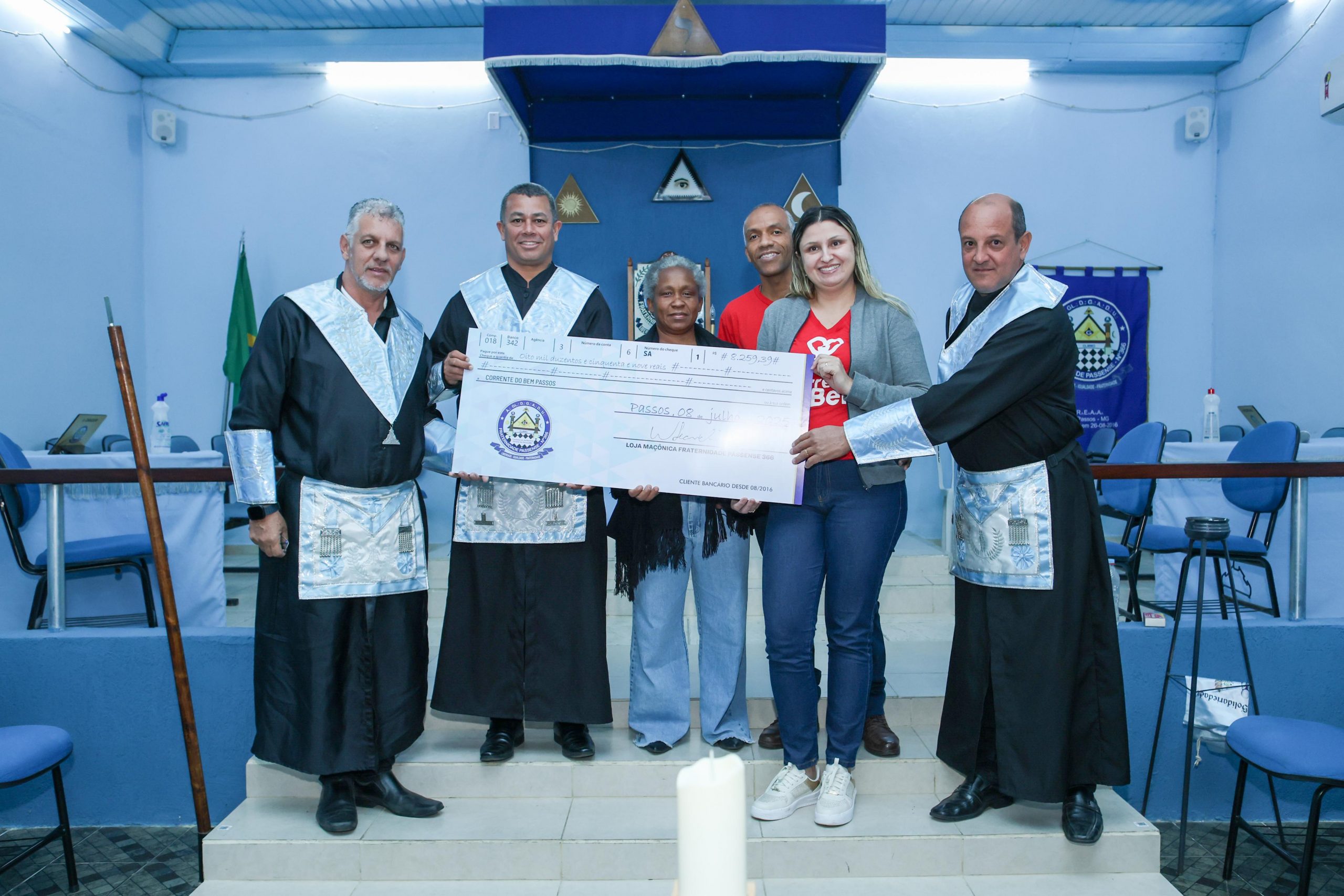 Ato simbólico do repasse ocorreu nesta terça-feira / Foto: Reprodução/Fraternidade Passense